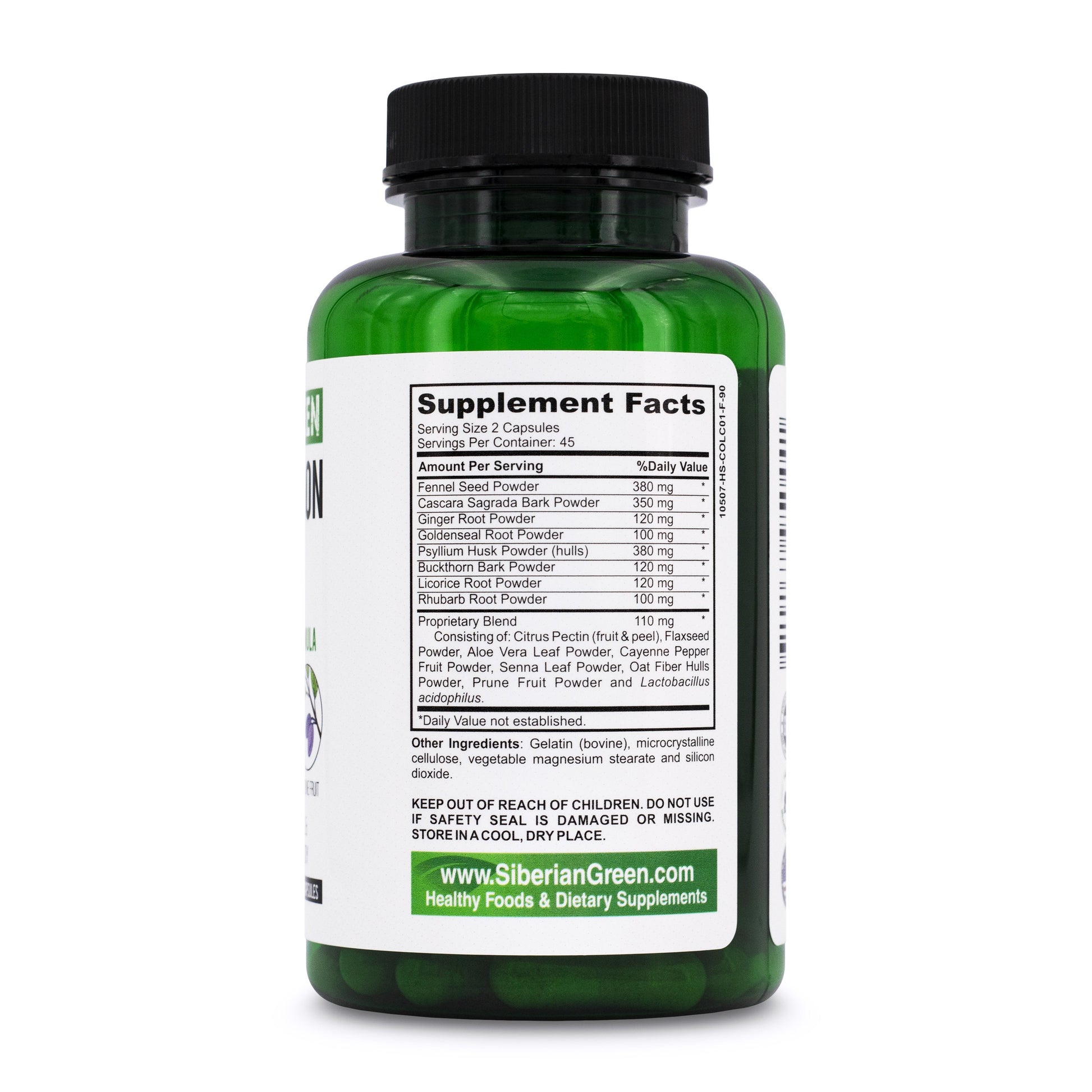 Siberian Green Herbal Colon Detox - 90 Capsules - Concordia Style Boutique