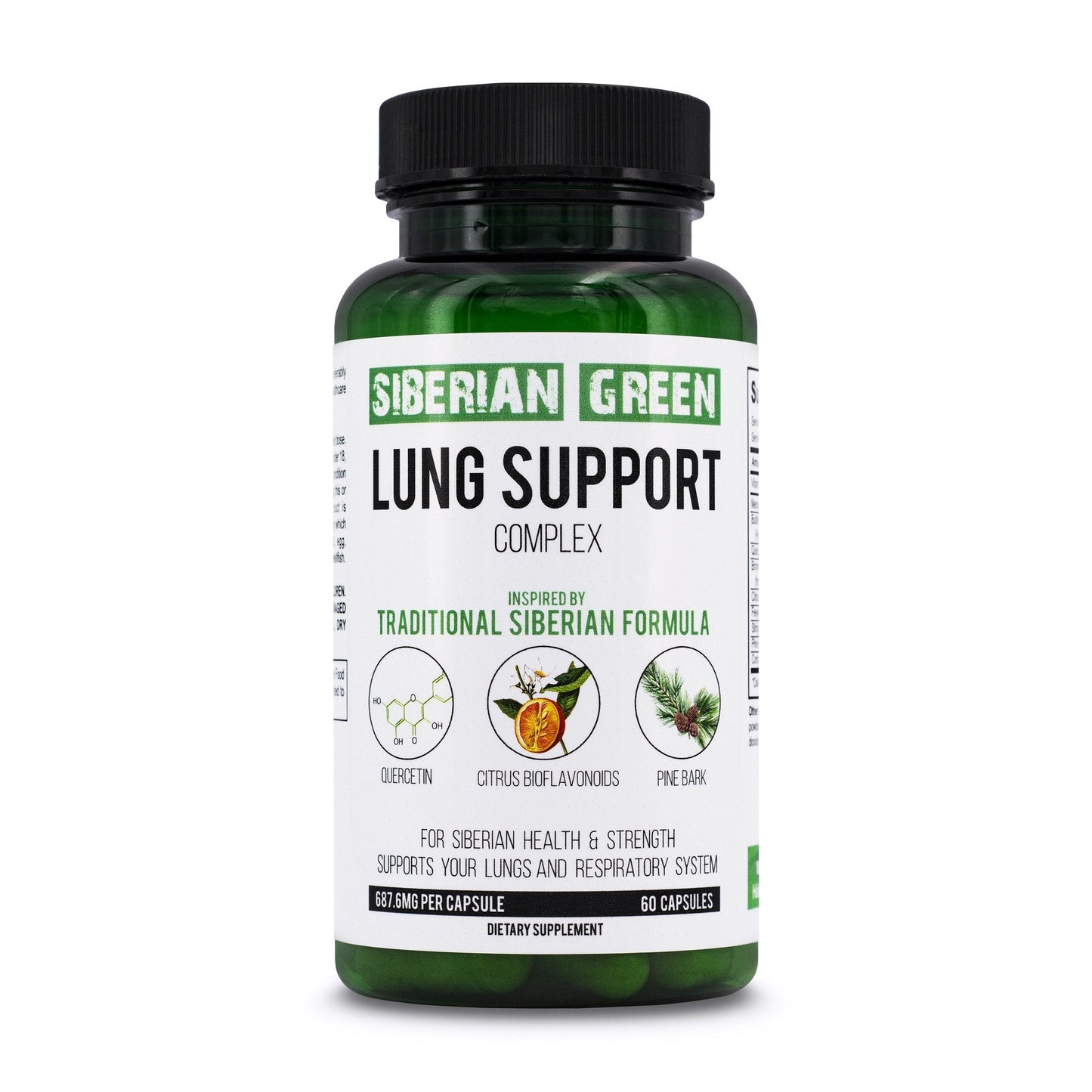 Herbal Lung Support – Quercetin, Pine Bark, Citrus Bioflavonoids | 60 Capsules by Siberian Green - Concordia Style Boutique