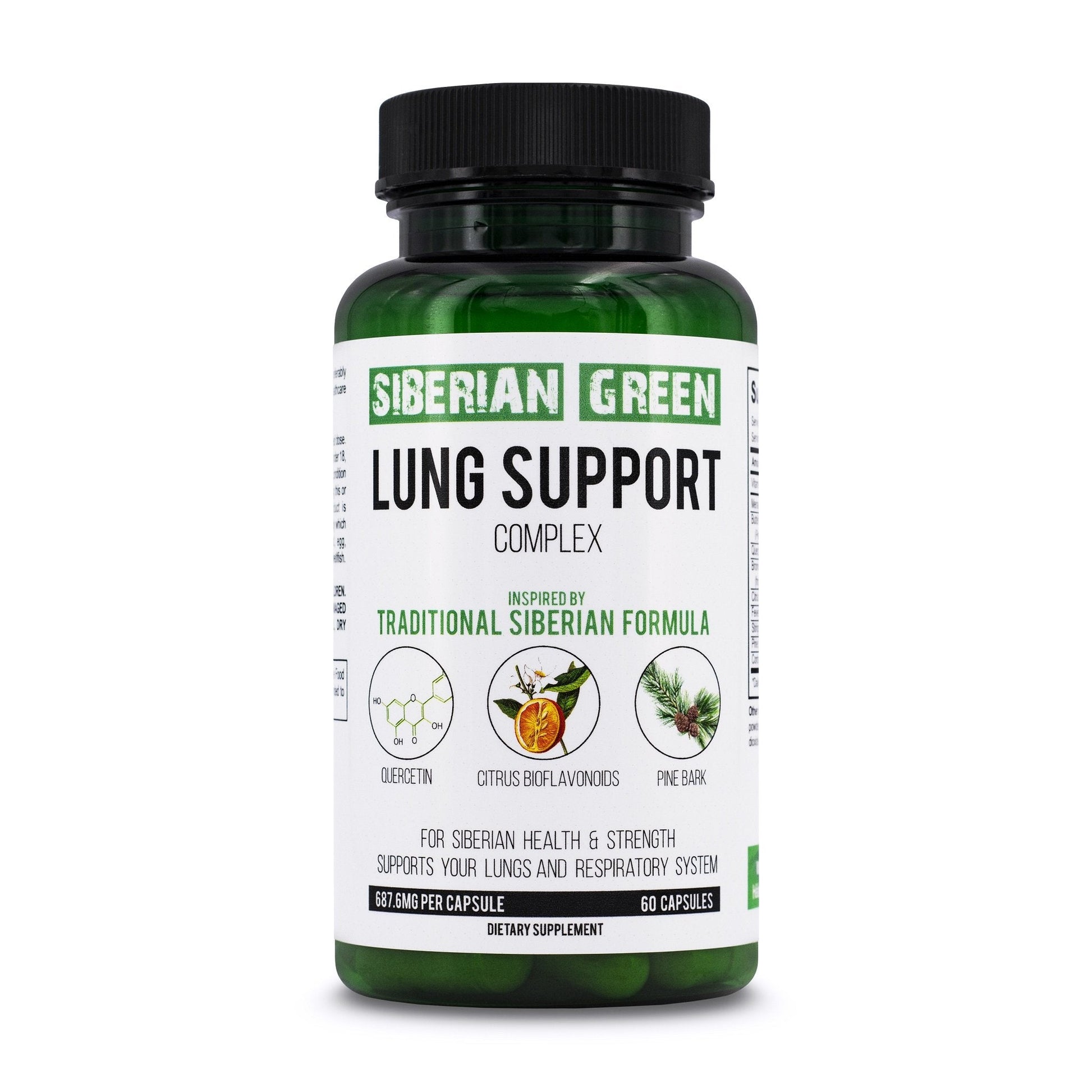 Herbal Lung Support – Quercetin, Pine Bark, Citrus Bioflavonoids | 60 Capsules by Siberian Green - Concordia Style Boutique