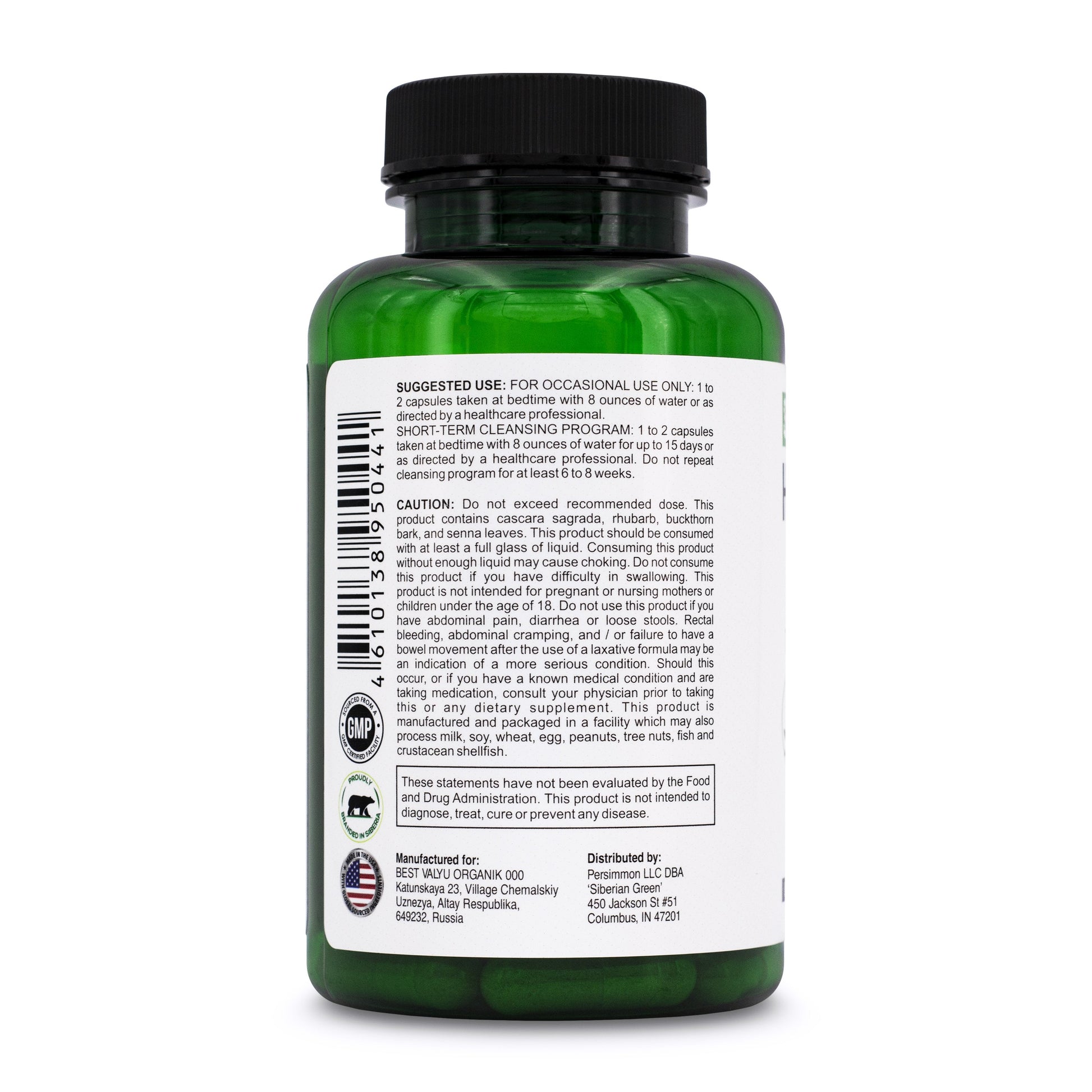 Siberian Green Herbal Colon Detox - 90 Capsules - Concordia Style Boutique