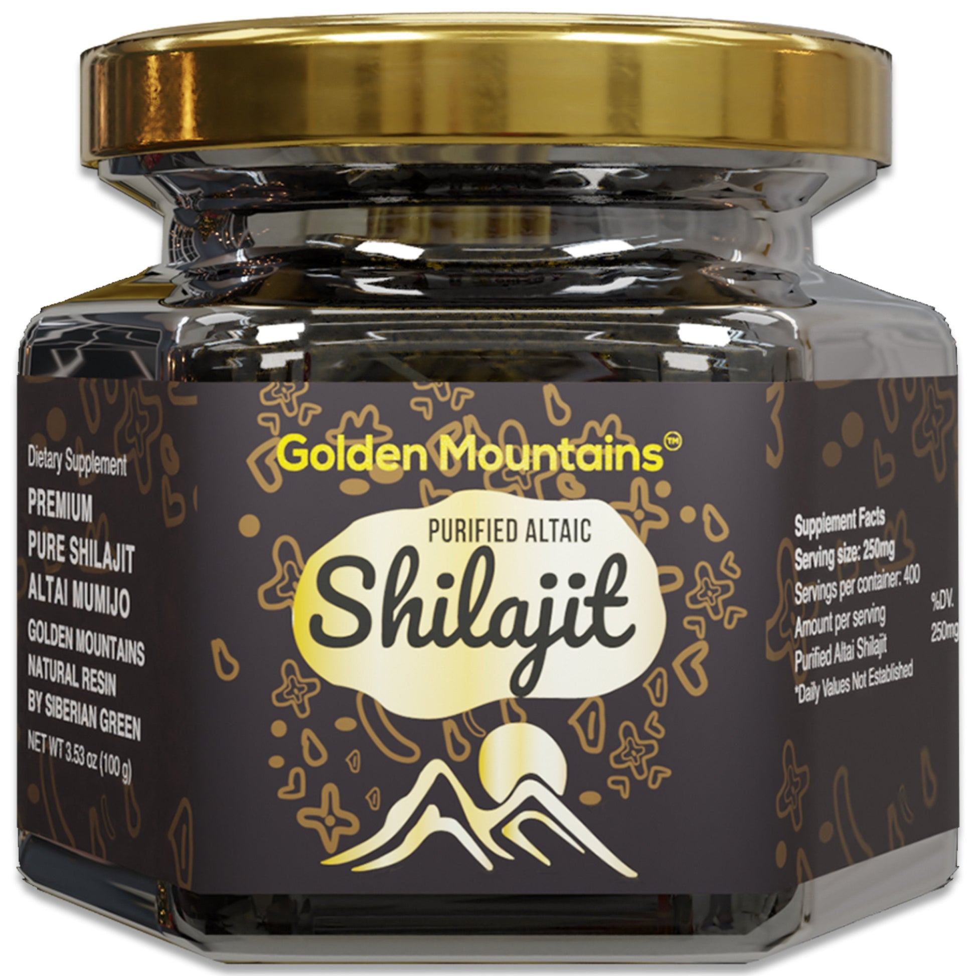 Golden Mountains Shilajit Resin 100g: Pure Altai Mountains Shilajit by Siberian Green - Concordia Style Boutique