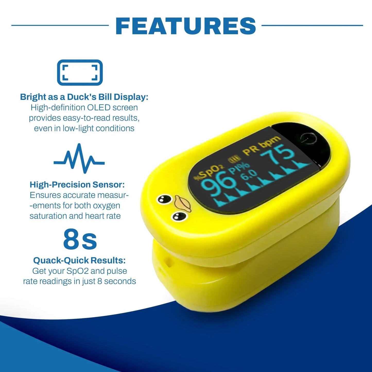 Kid-Friendly Pulse Oximeter – Med-Pat “Ducky” PXC-1 | FDA Approved & FSA/HSA Eligible