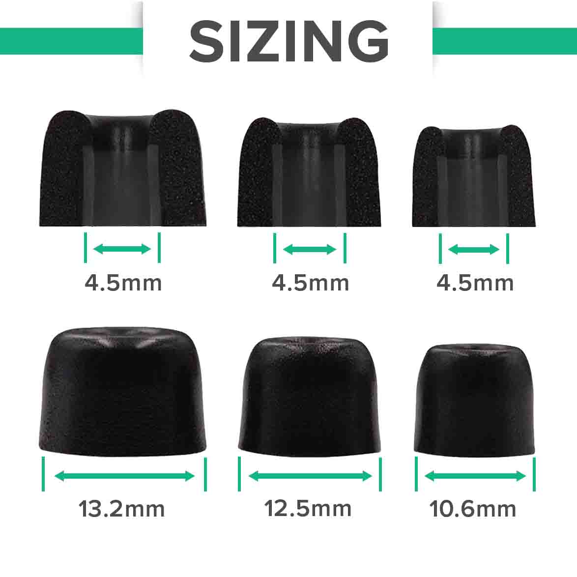 Memory Foam Earbud Tips - Concordia Style Boutique