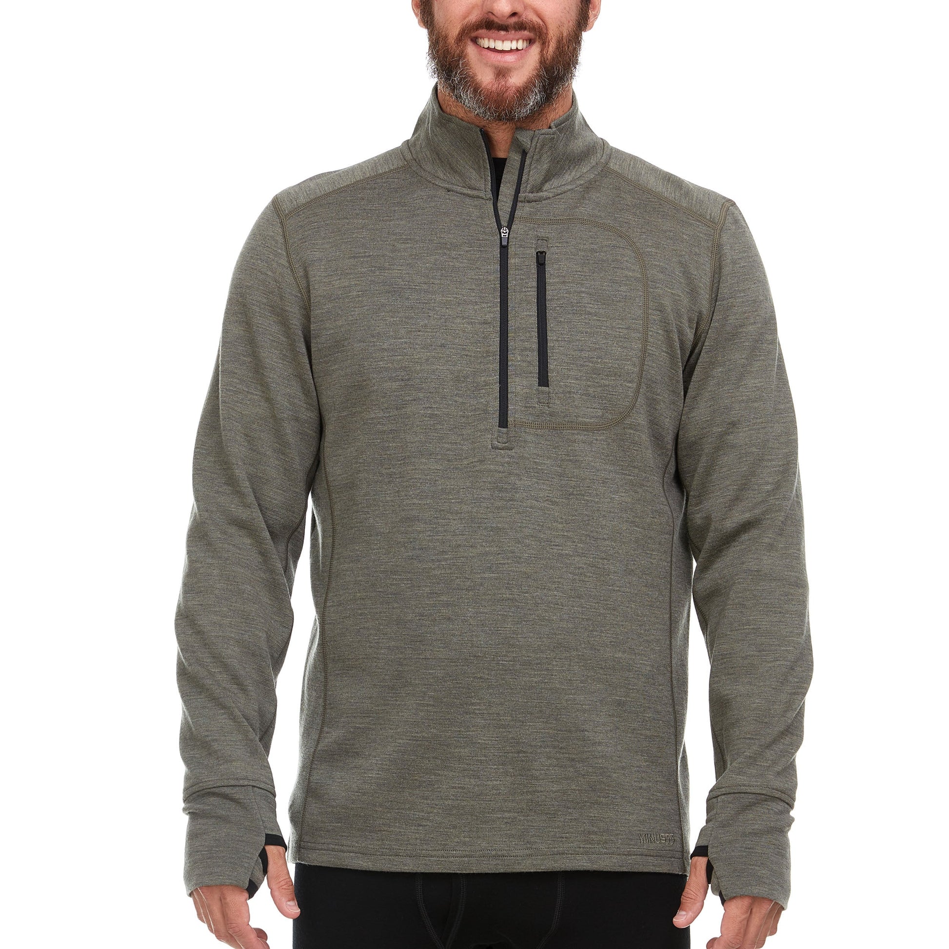 Heavyweight - Men's Wool 1/4 Zip Wilderness - Concordia Style Boutique