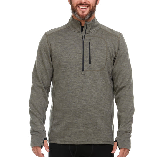 Heavyweight - Men's Wool 1/4 Zip Wilderness - Concordia Style Boutique