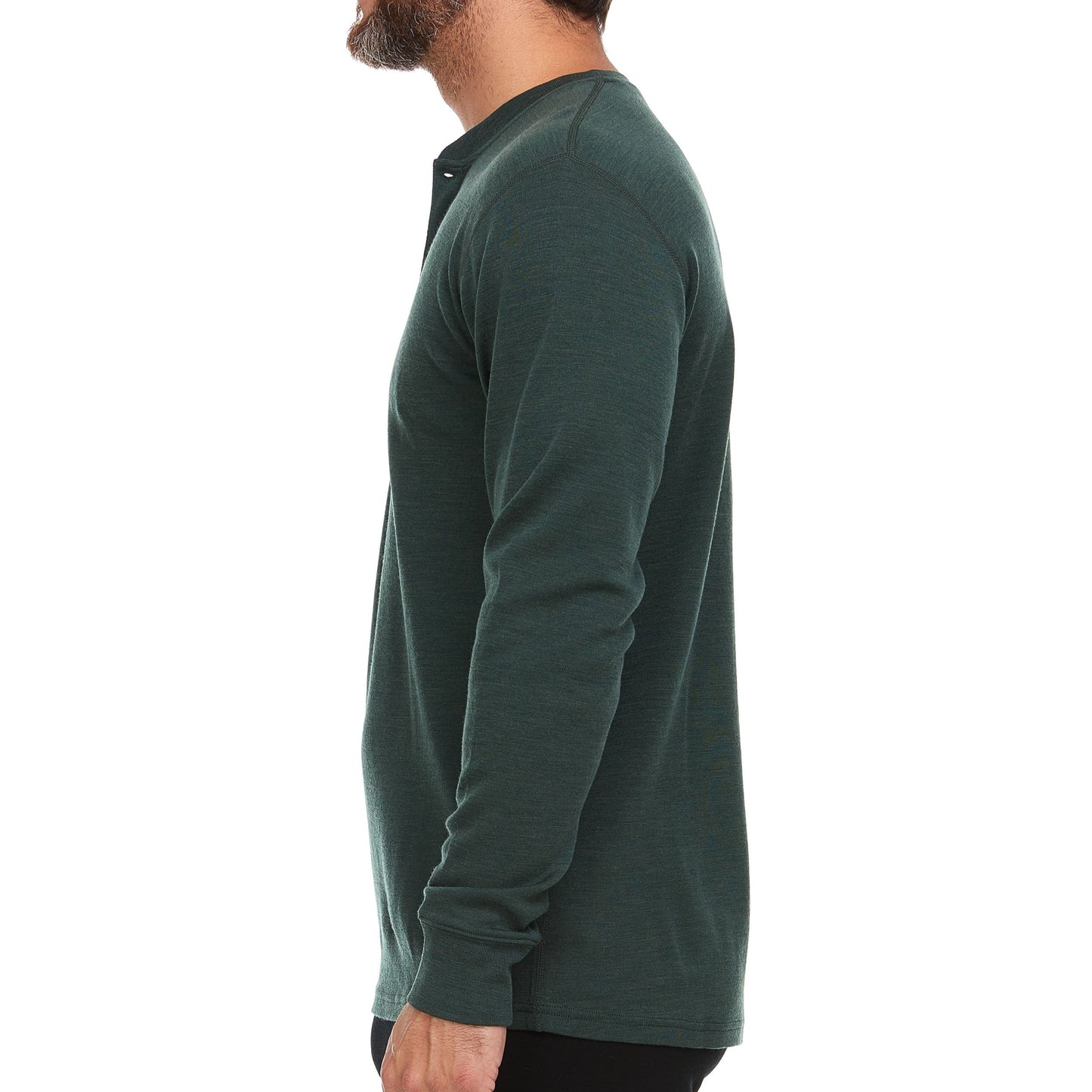 Midweight - Men's Long Sleeve Henley 100% Merino Wool - Concordia Style Boutique