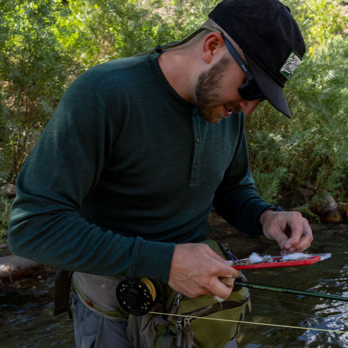 Midweight - Men's Long Sleeve Henley 100% Merino Wool - Concordia Style Boutique