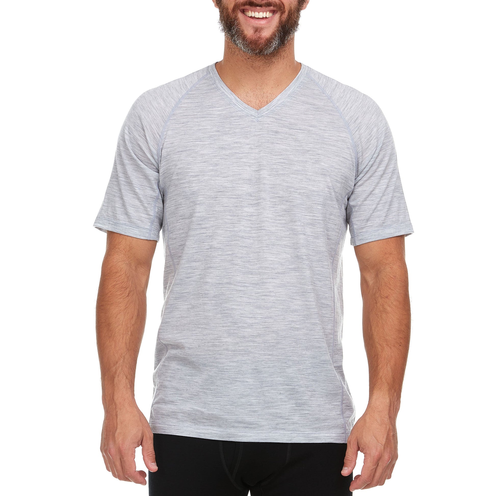 Microweight - Men's Wool V-Neck T-Shirt Woolverino - Concordia Style Boutique
