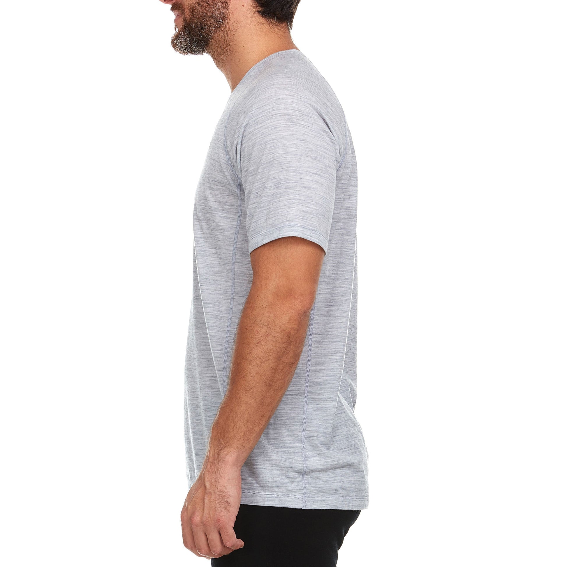 Microweight - Men's Wool V-Neck T-Shirt Woolverino - Concordia Style Boutique