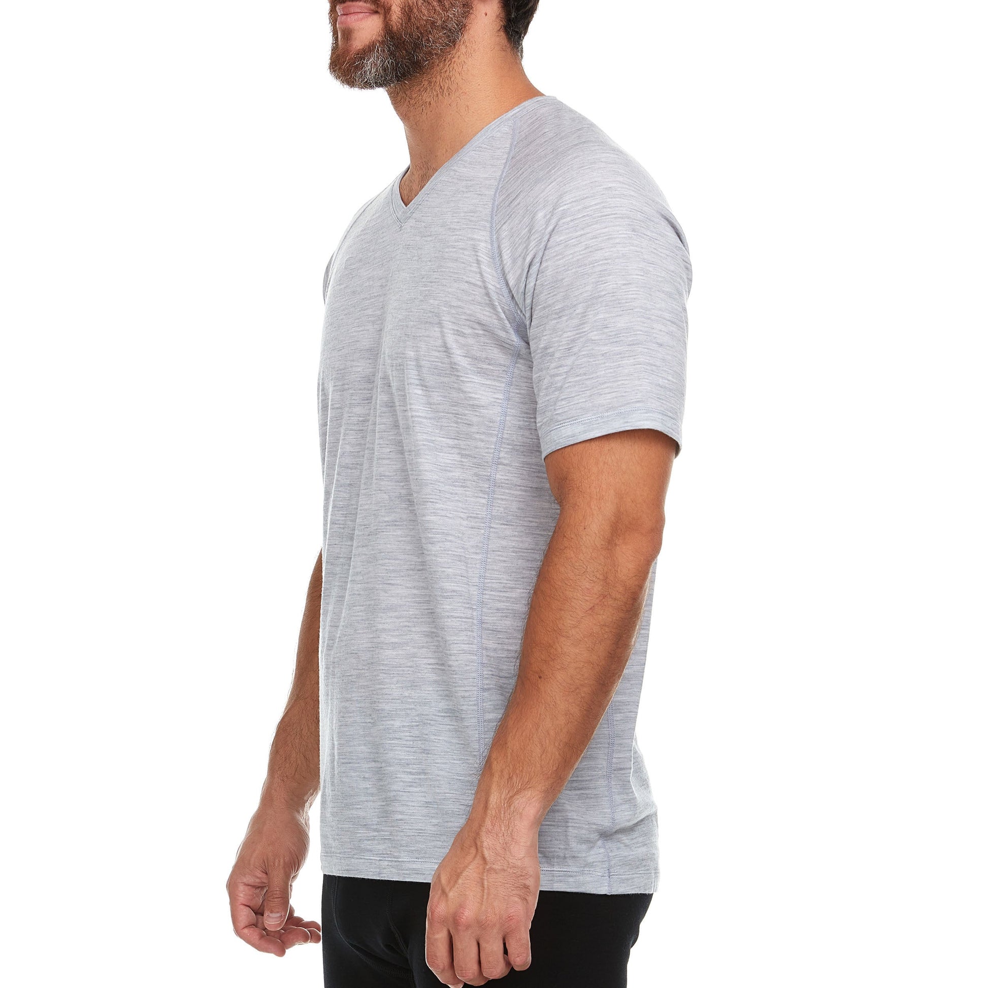 Microweight - Men's Wool V-Neck T-Shirt Woolverino - Concordia Style Boutique