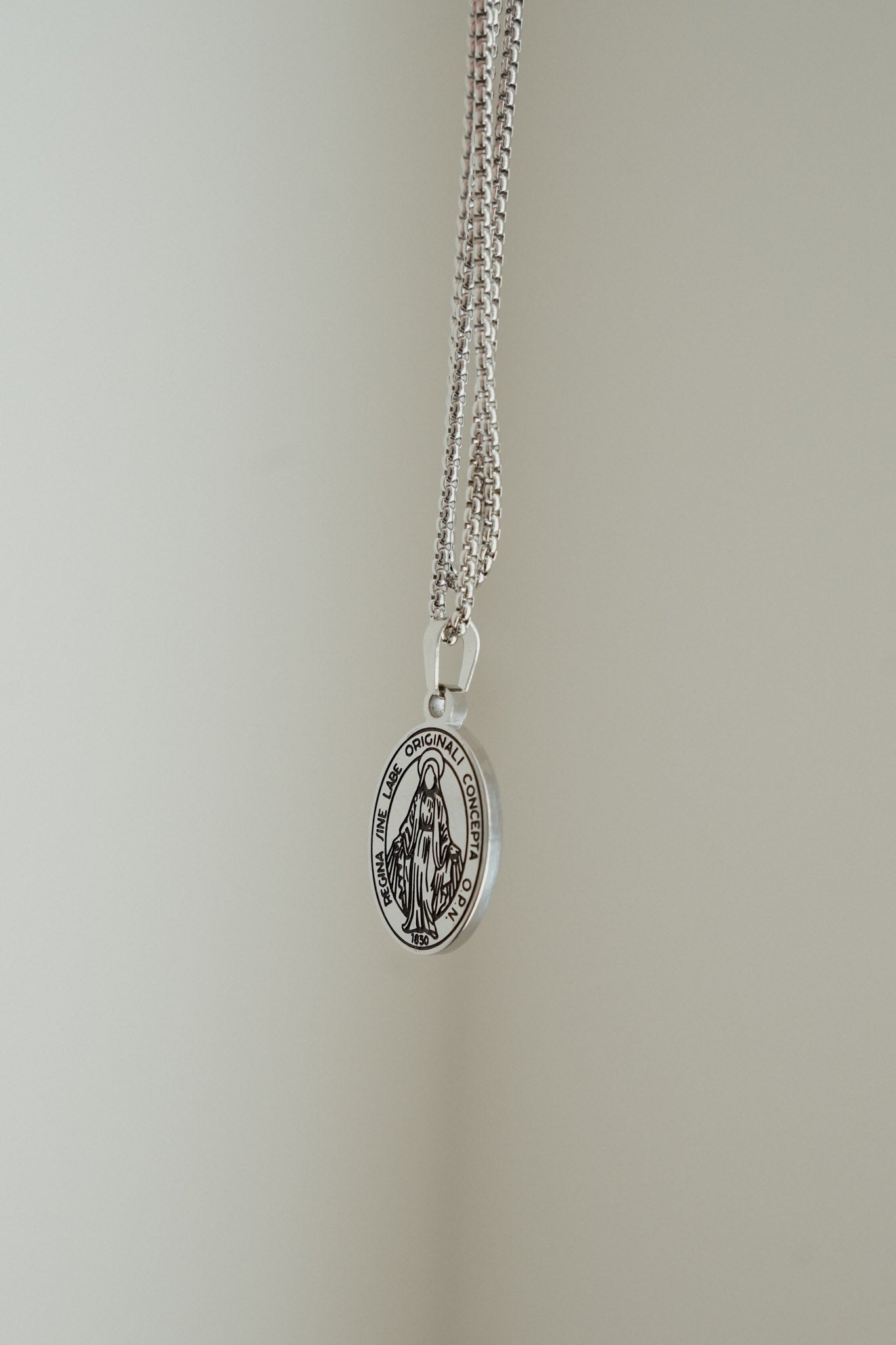 Silver Miraculous Medal for Men - Concordia Style Boutique