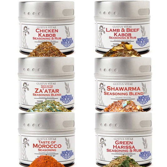 Middle Eastern Seasoning Gift Set - Tastes of The Middle East - Artisanal Spice Blends Six Pack - Concordia Style Boutique