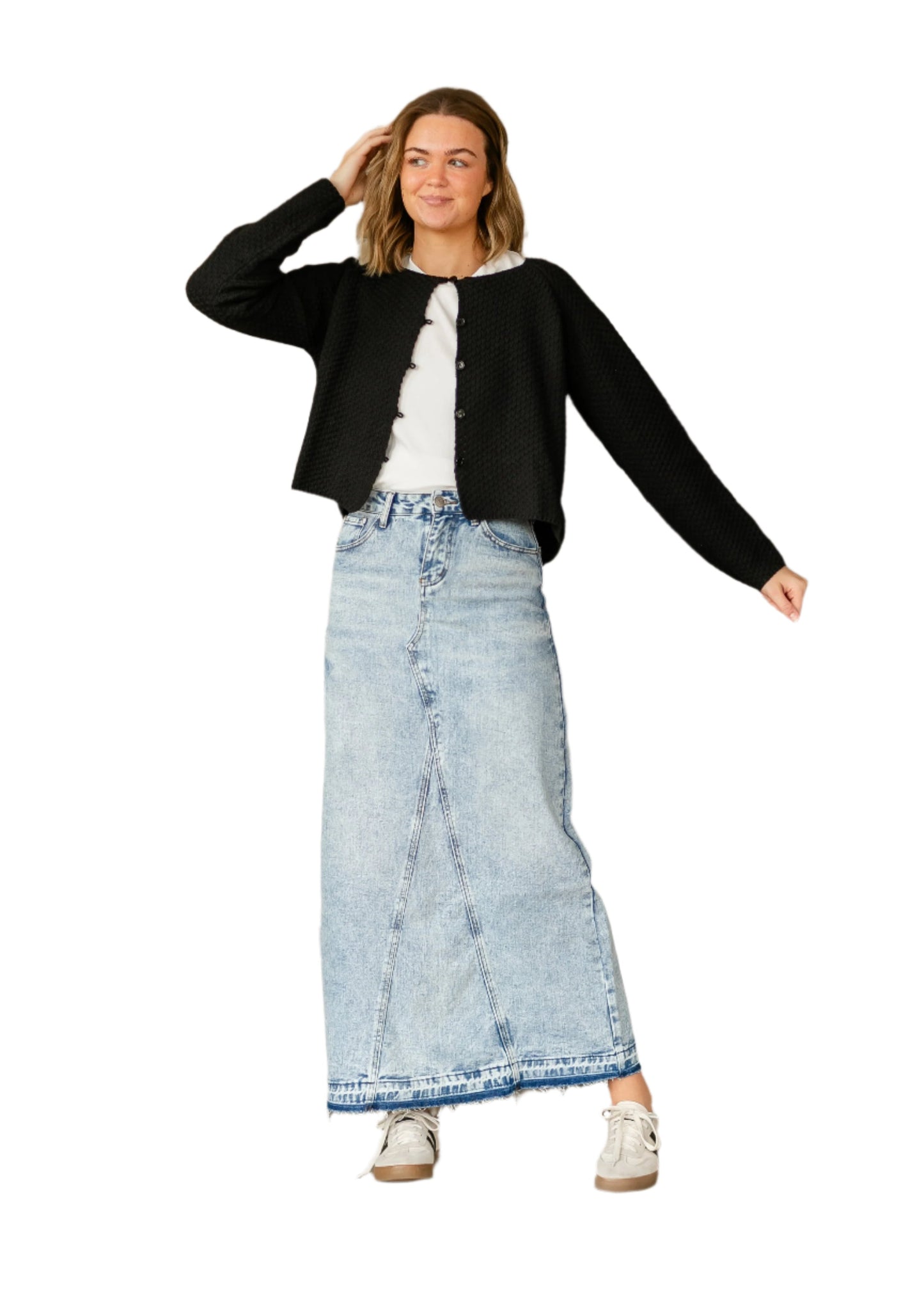 Mina Denim Maxi Skirt - Concordia Style Boutique