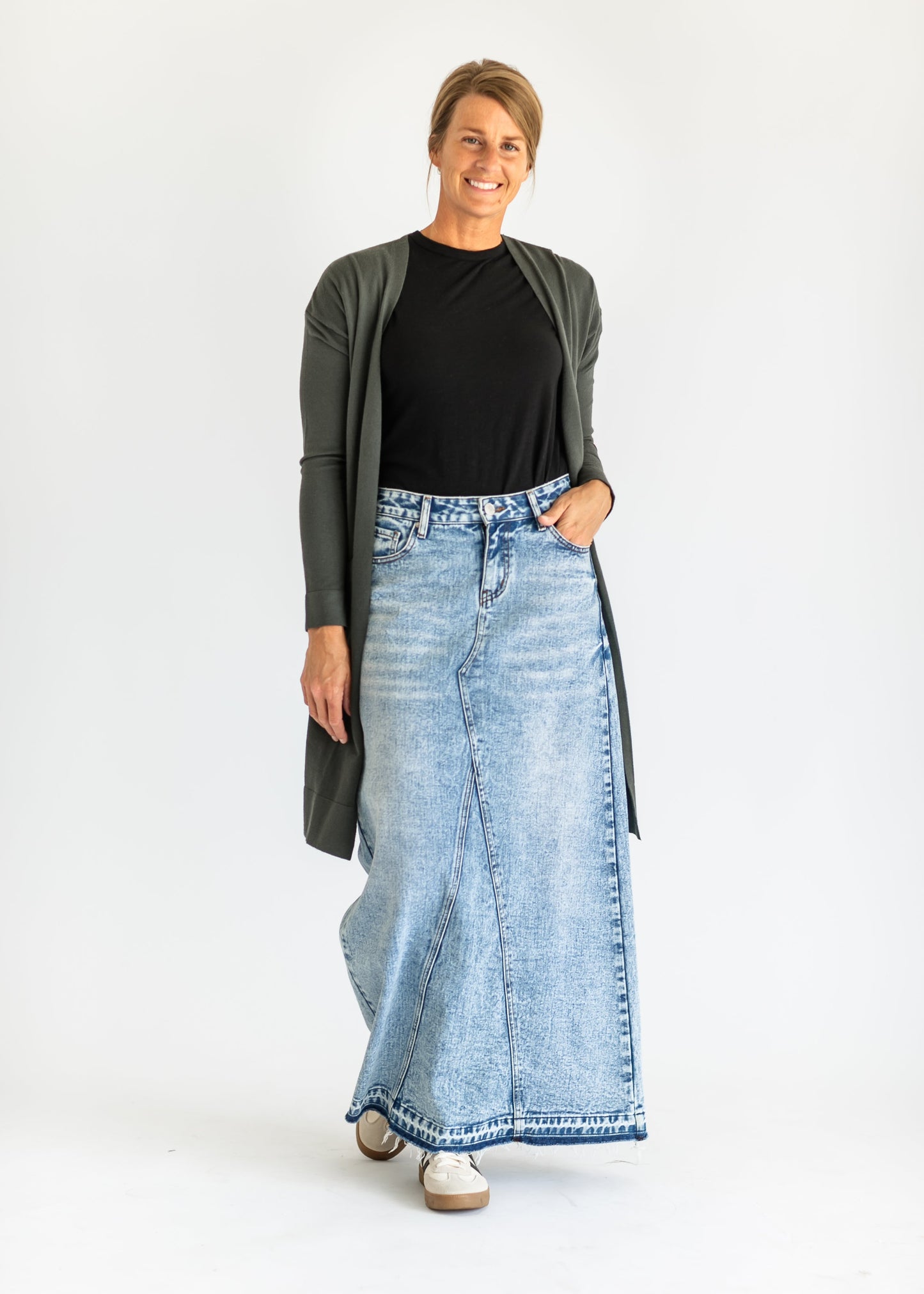 Mina Denim Maxi Skirt - Concordia Style Boutique