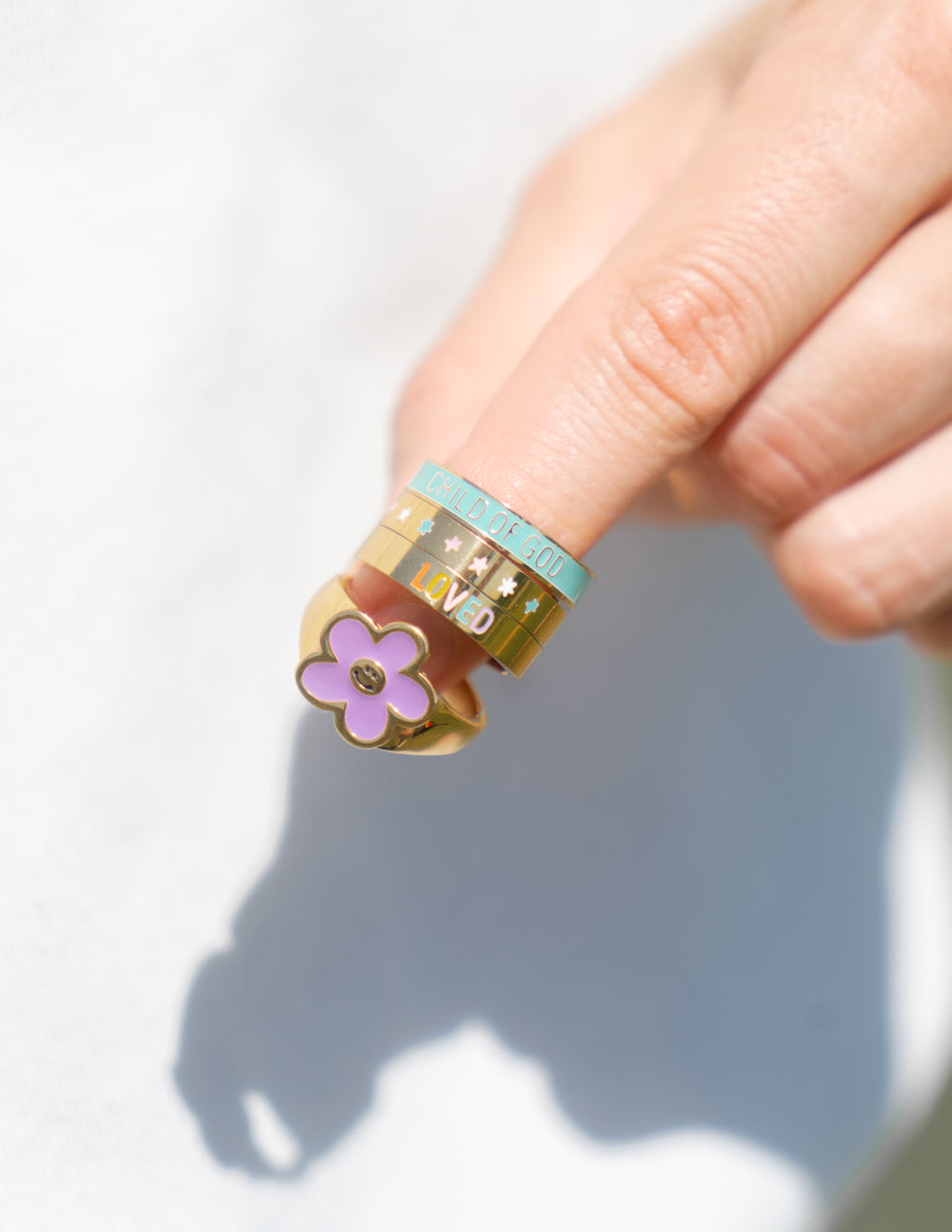 Mint Enamel Child of God Ring - Concordia Style Boutique