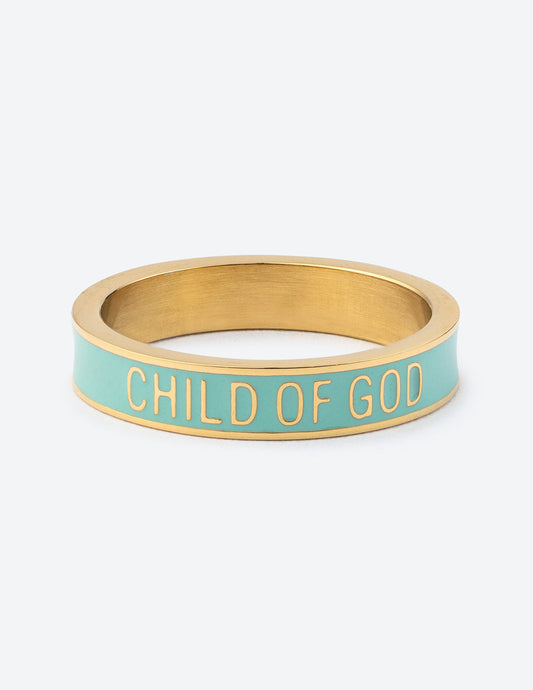 Mint Enamel Child of God Ring - Concordia Style Boutique