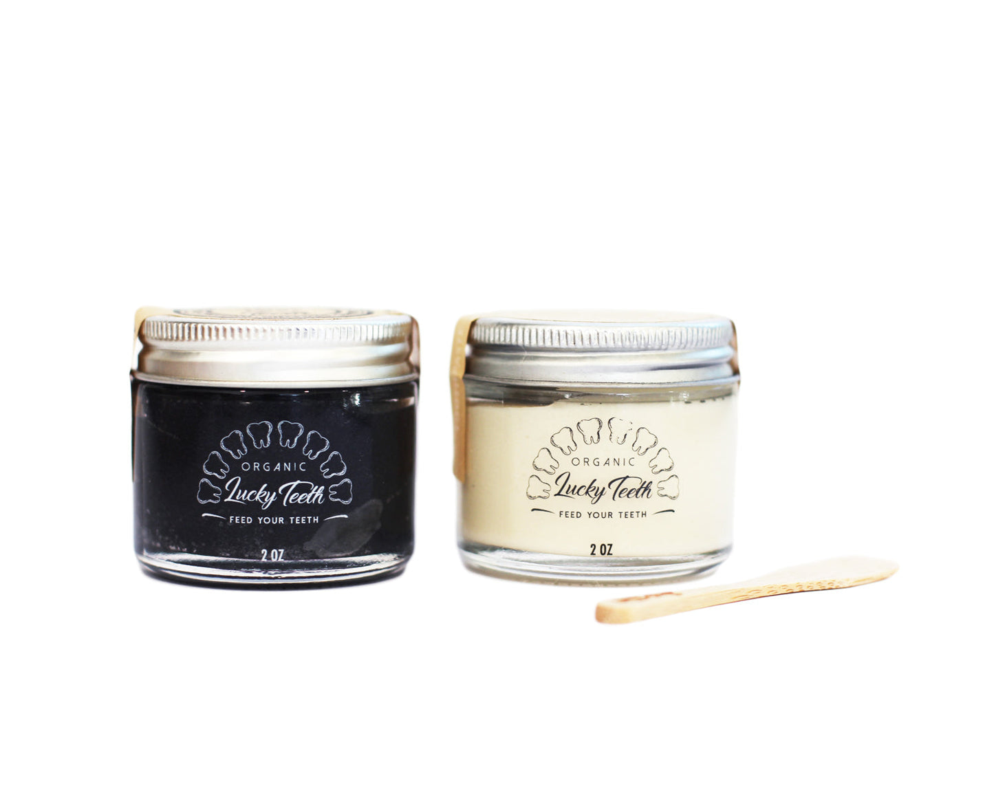 Mixed Glass Jar Organic Toothpaste Pack - Charcoal and Regular Toothpaste Pack