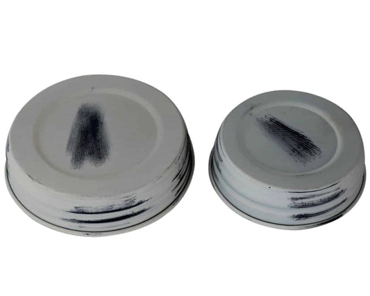 Antique White Shabby Chic Mason Jar Lids 4 Pack - Concordia Style Boutique