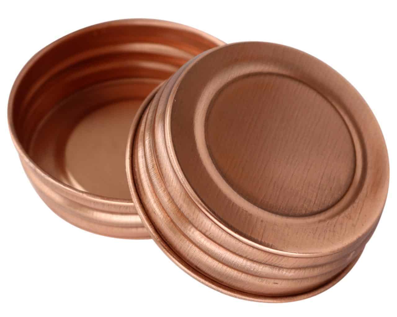 Shiny Copper Decorative Mason Jar Lids 4 Pack - Concordia Style Boutique