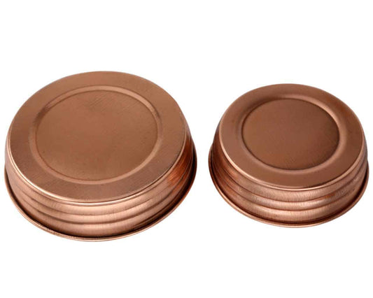 Shiny Copper Decorative Mason Jar Lids 4 Pack - Concordia Style Boutique