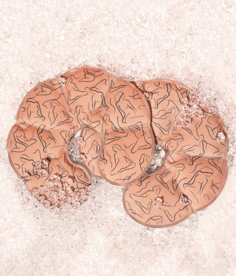 Mocha Mousse FourthWear Postpartum Bralette 3-set + Chest Ice/Heat Pack