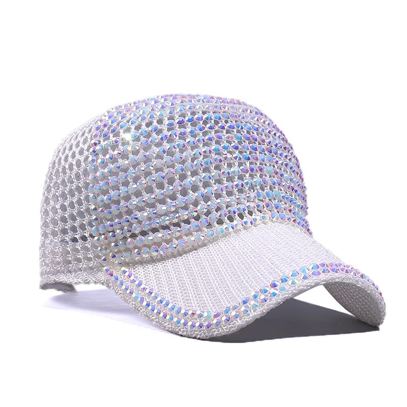 Scarlet Rhinestone Hat in White