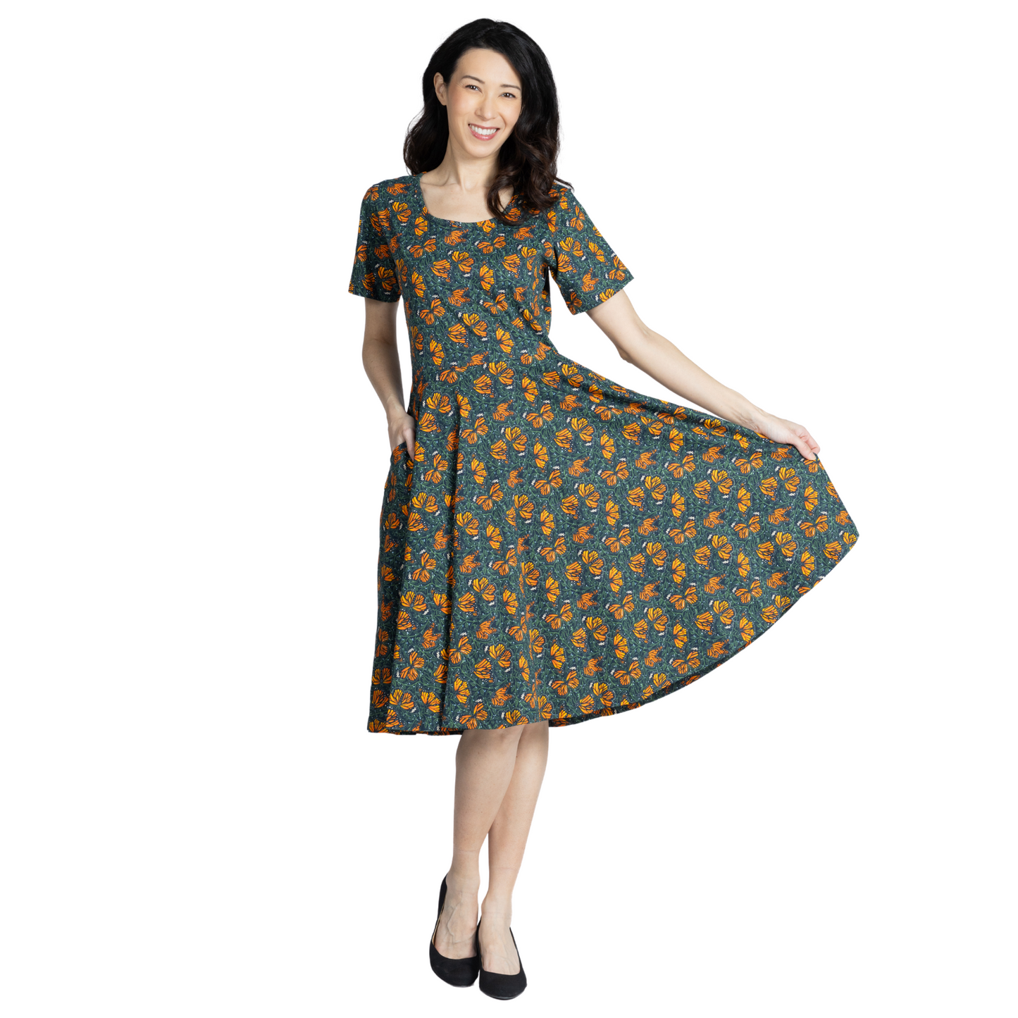 Monarch Butterflies Twirl Dress