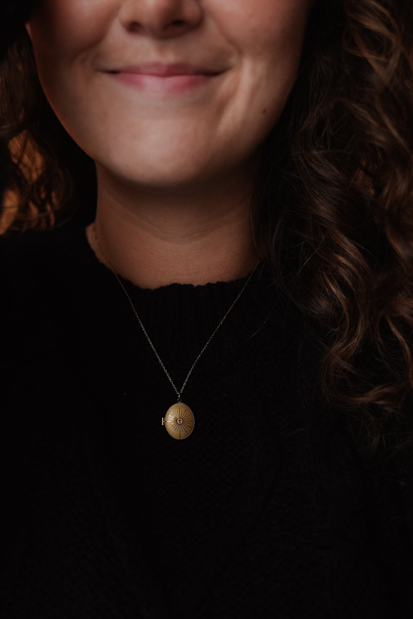 Monstrance Gold Locket - Concordia Style Boutique