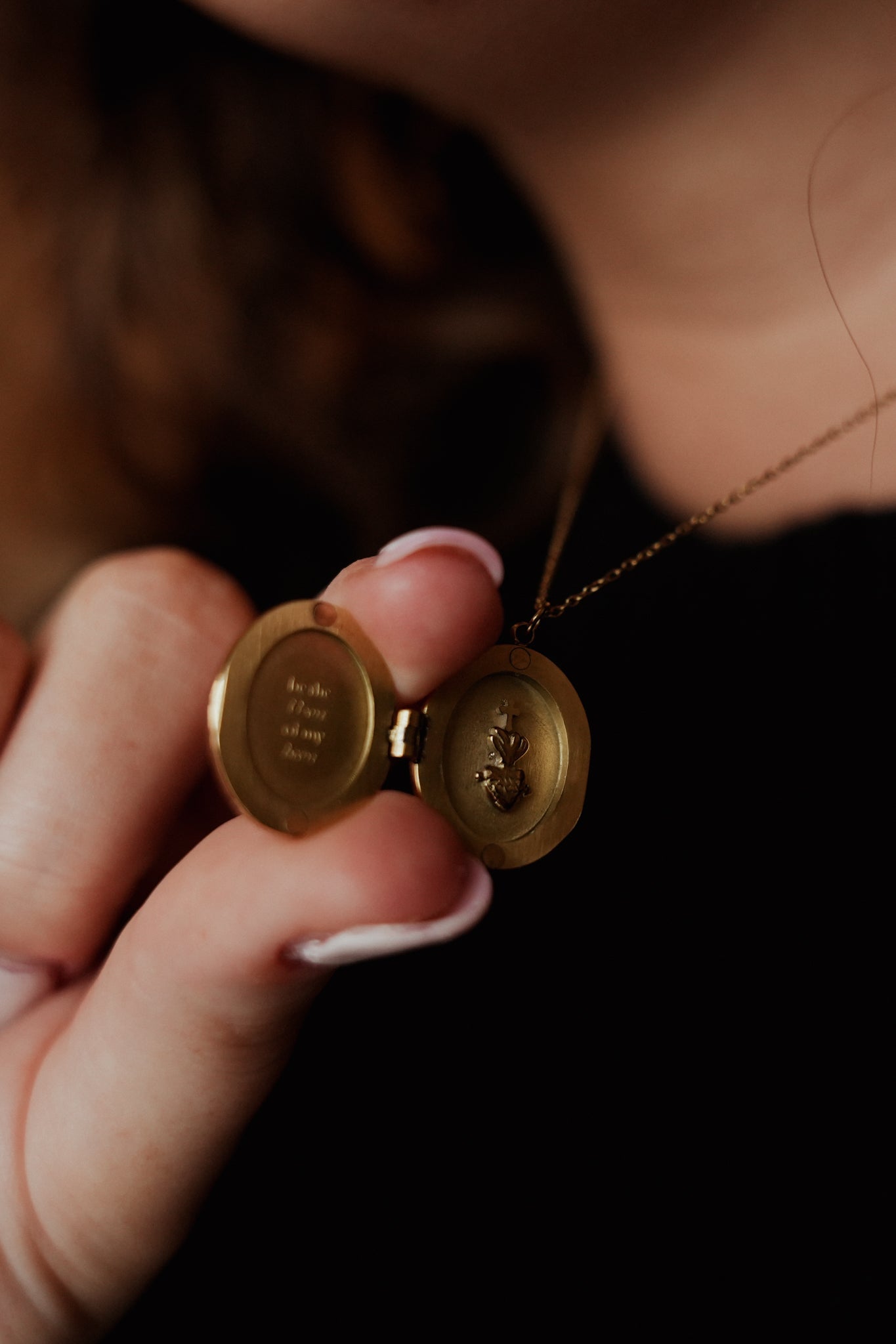 Monstrance Gold Locket - Concordia Style Boutique