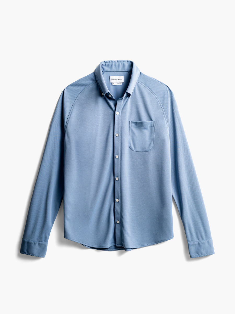 Men's Apollo Raglan Sport Shirt - Steel Blue (VN) - Concordia Style Boutique