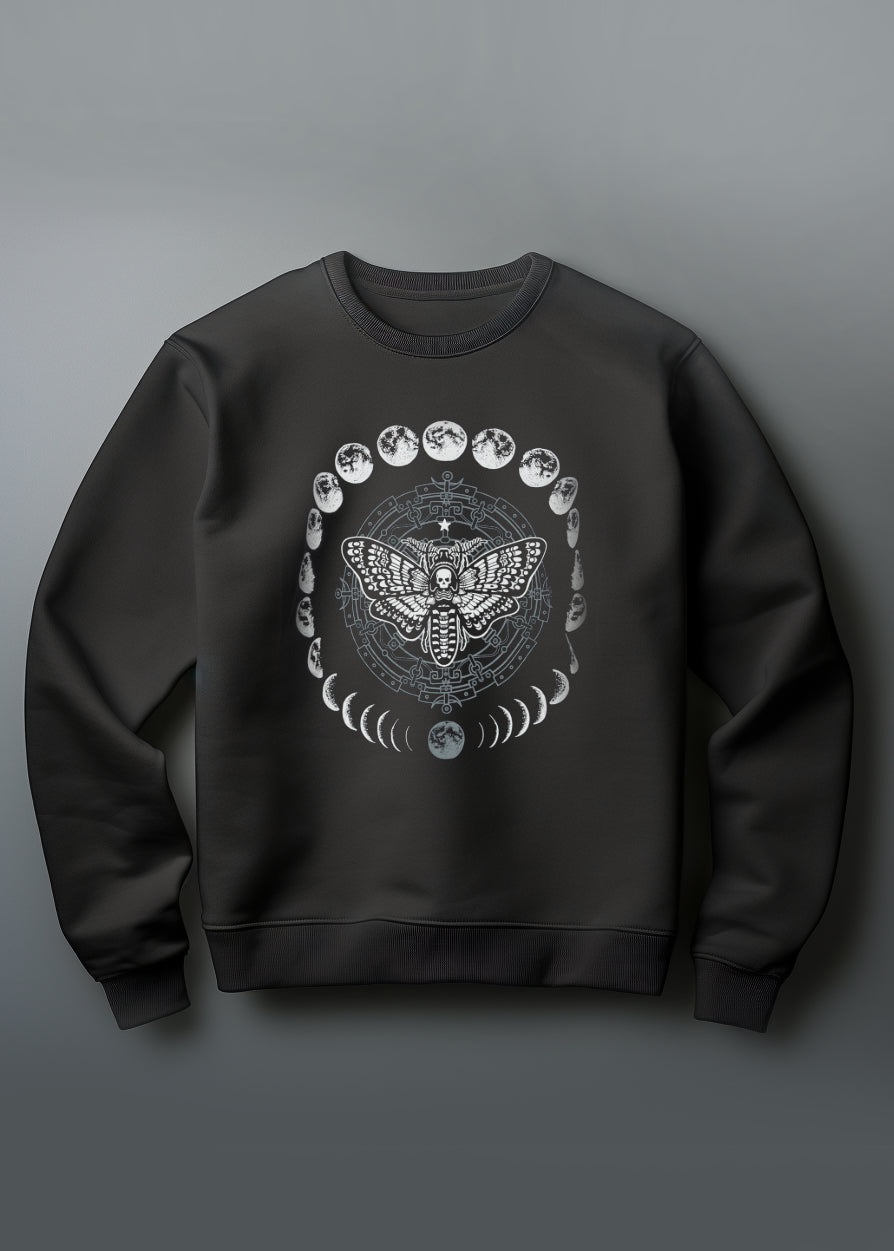 Lunar Vibes Moth Moon Goth Sweater - Concordia Style Boutique