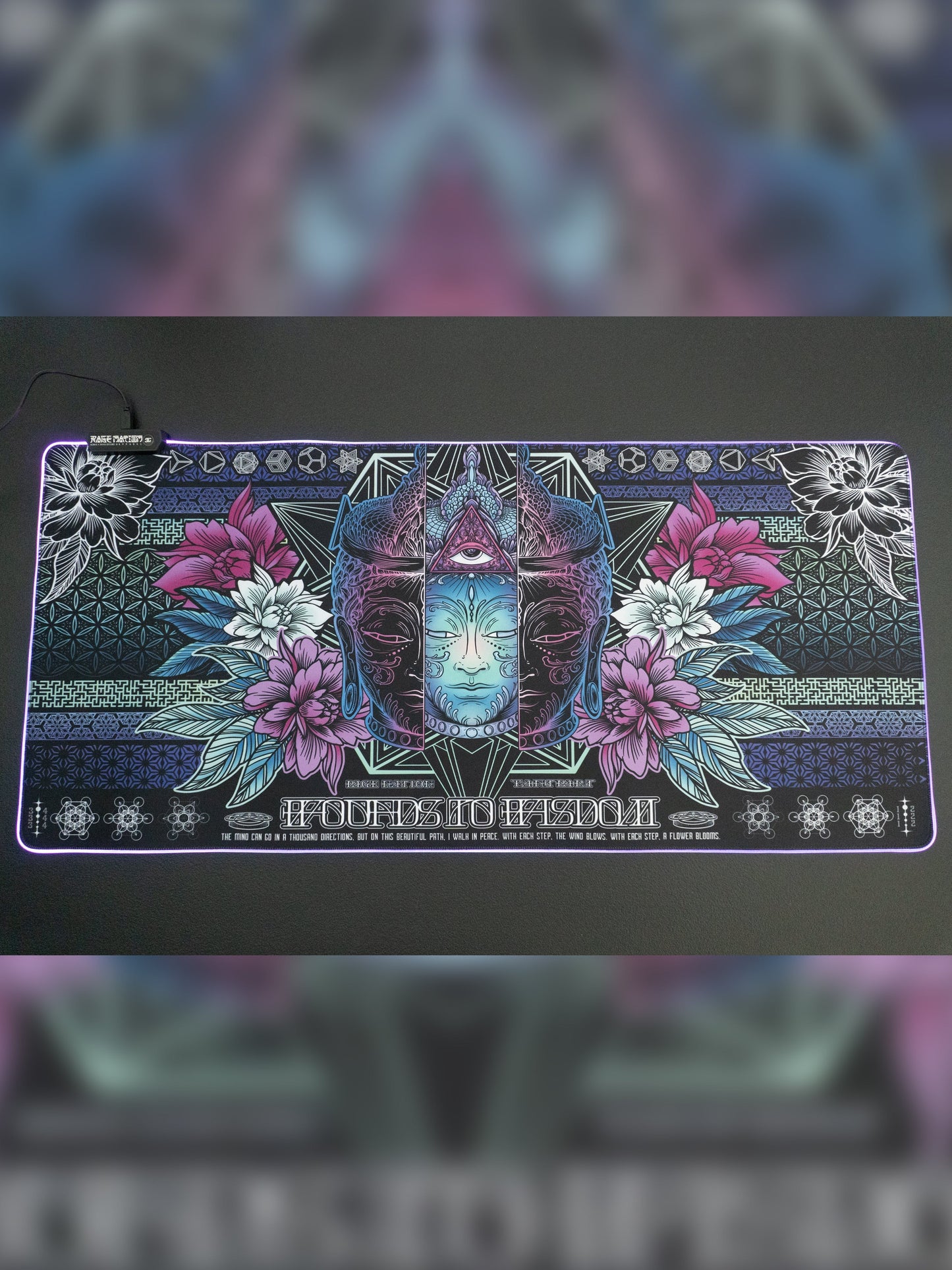 WOUNDS TO WISDOM V2 • ETHEREAL HUES • XXL RGB GAMING MOUSEPAD - Concordia Style Boutique