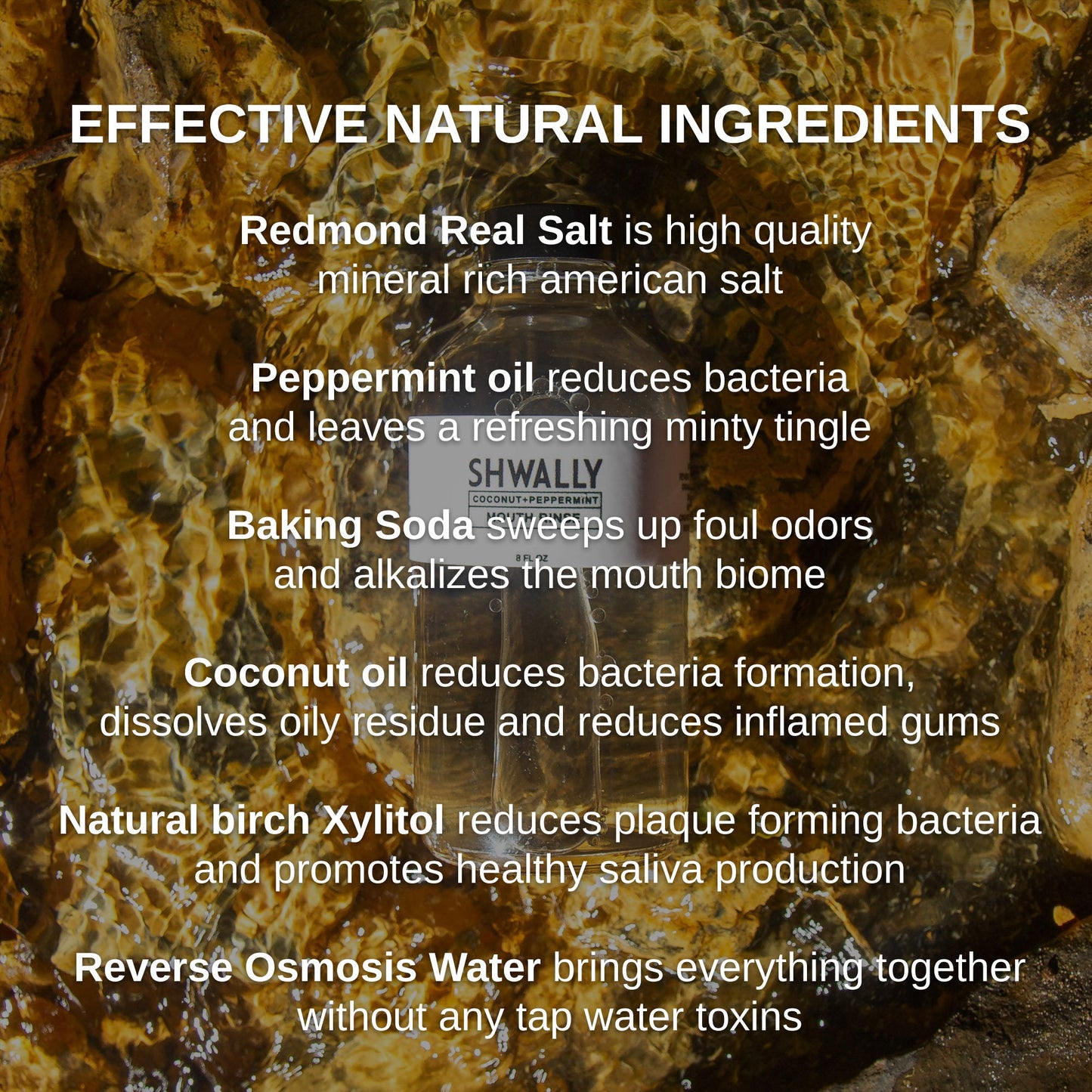 Shwally Peppermint Coconut Mouth Rinse 8OZ