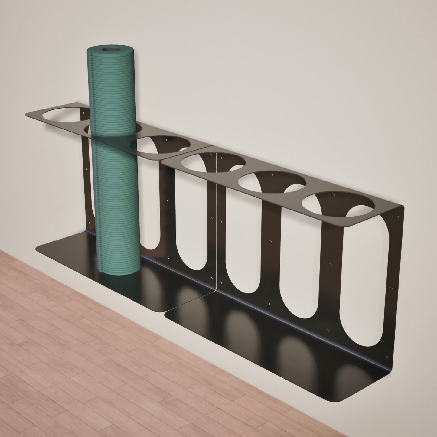 Yoga Mat Wall Bracket | Holds 3 Mats/Rollers