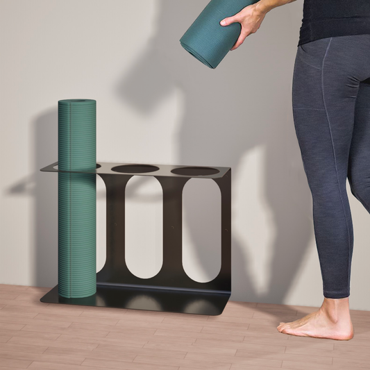 Yoga Mat Wall Bracket | Holds 3 Mats/Rollers