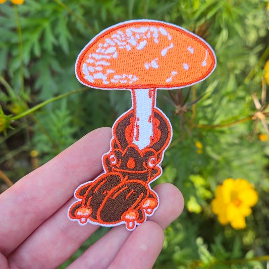 Mushroom Beetle Iron on Patch - Concordia Style Boutique