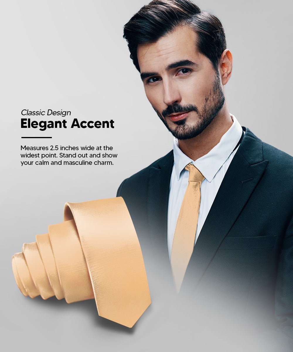 Vittorio Farina Men's Satin Skinny Necktie