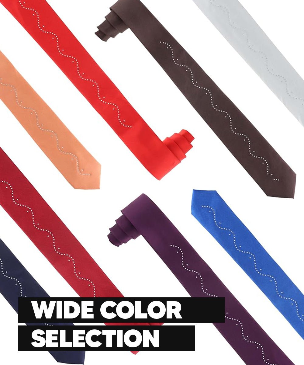 Vittorio Farina Men's Satin Skinny Necktie with Rhinestones - Concordia Style Boutique