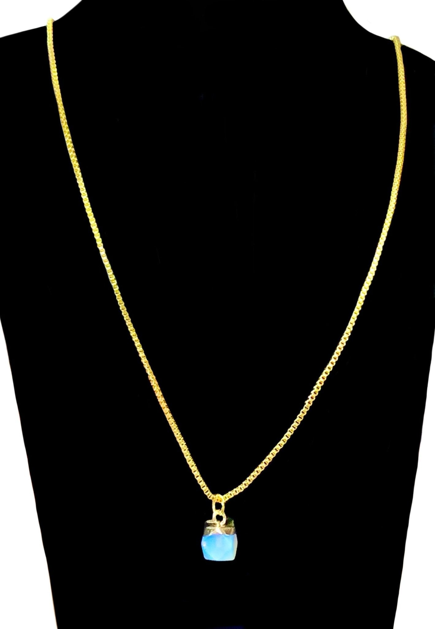 Nadia Handcrafted Opal Solitaire Gemstone Pendant Necklace