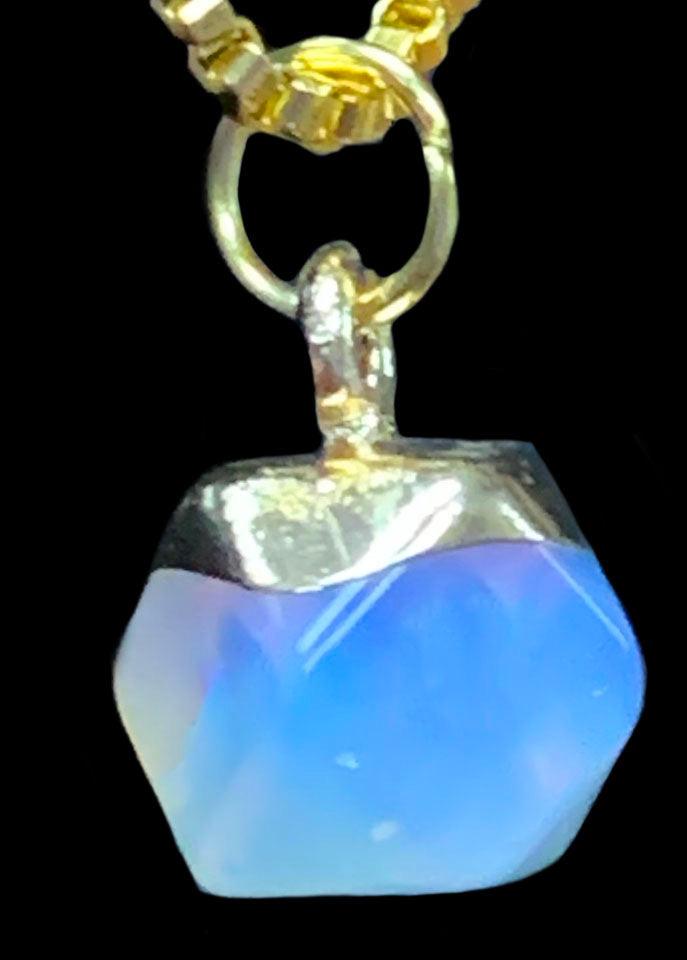 Nadia Handcrafted Opal Solitaire Gemstone Pendant Necklace