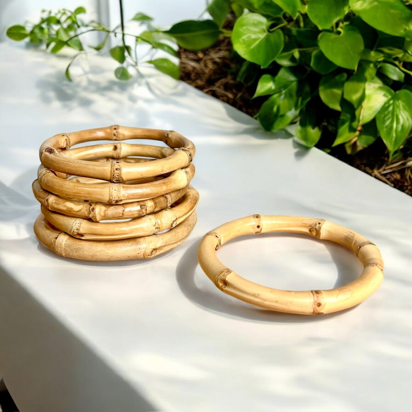 Natural Bamboo Bangle Bracelet - Concordia Style Boutique