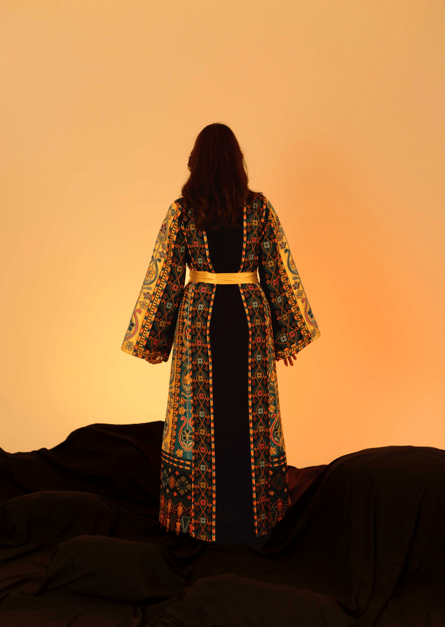 Navy and Gold Traditional Palestinian Thobe