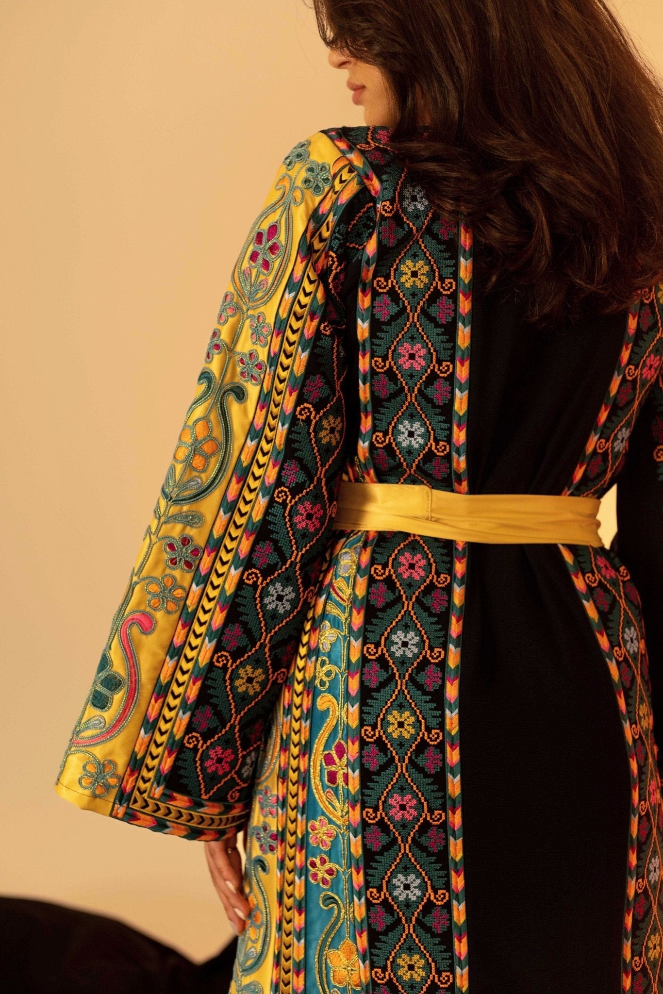 Navy and Gold Traditional Palestinian Thobe