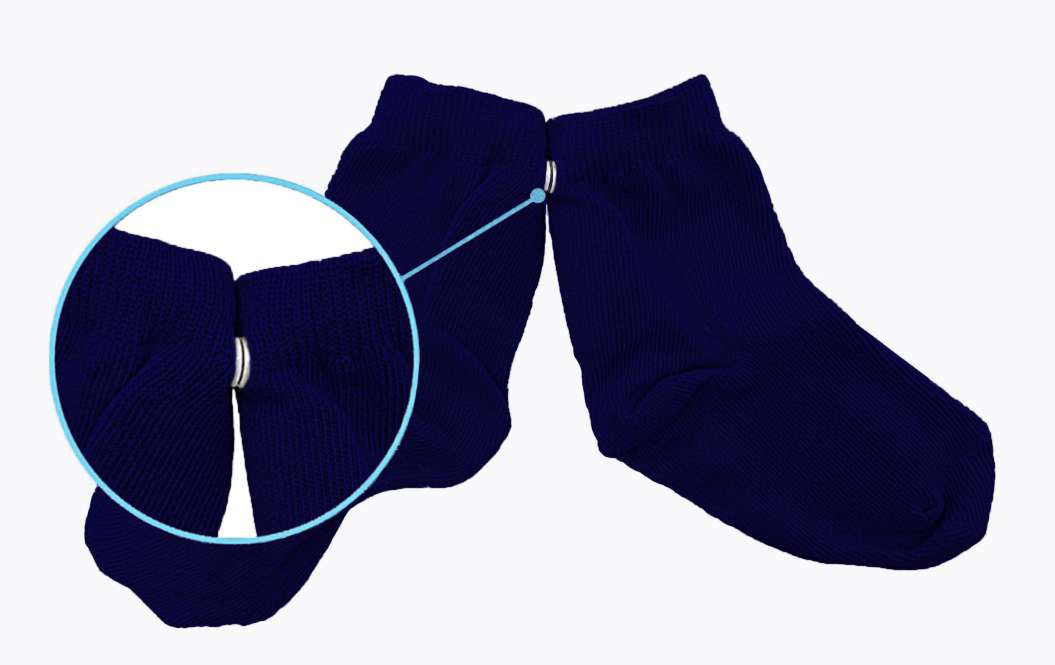 Navy Never Slip Socks - Single Pair