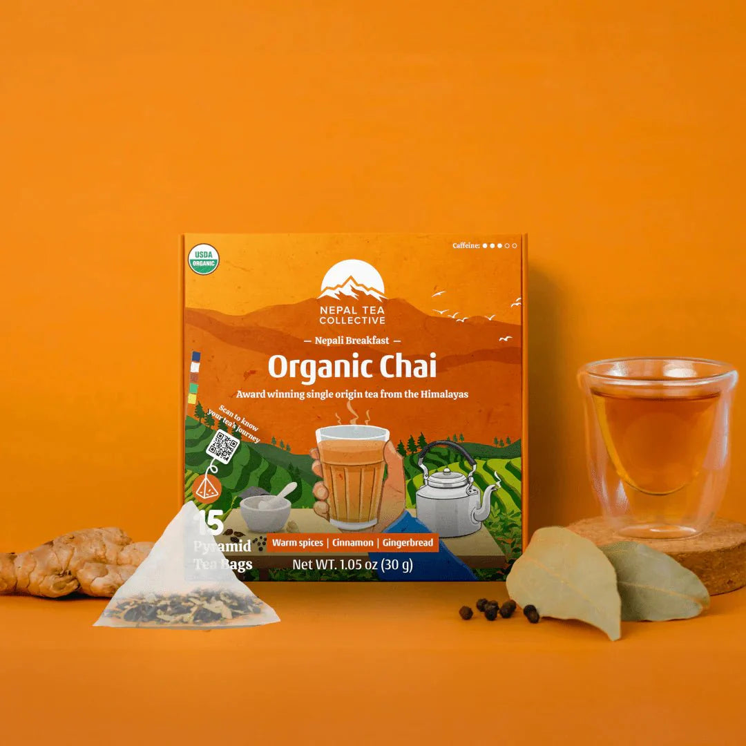 Nepali Breakfast (Classic Chai) - 15 Pyramid Tea Bags - Concordia Style Boutique
