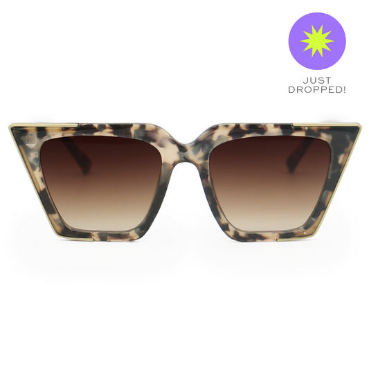The CEO - Sustainable Tortoise Frame Brown Lens Cateye Sunglasses - Concordia Style Boutique