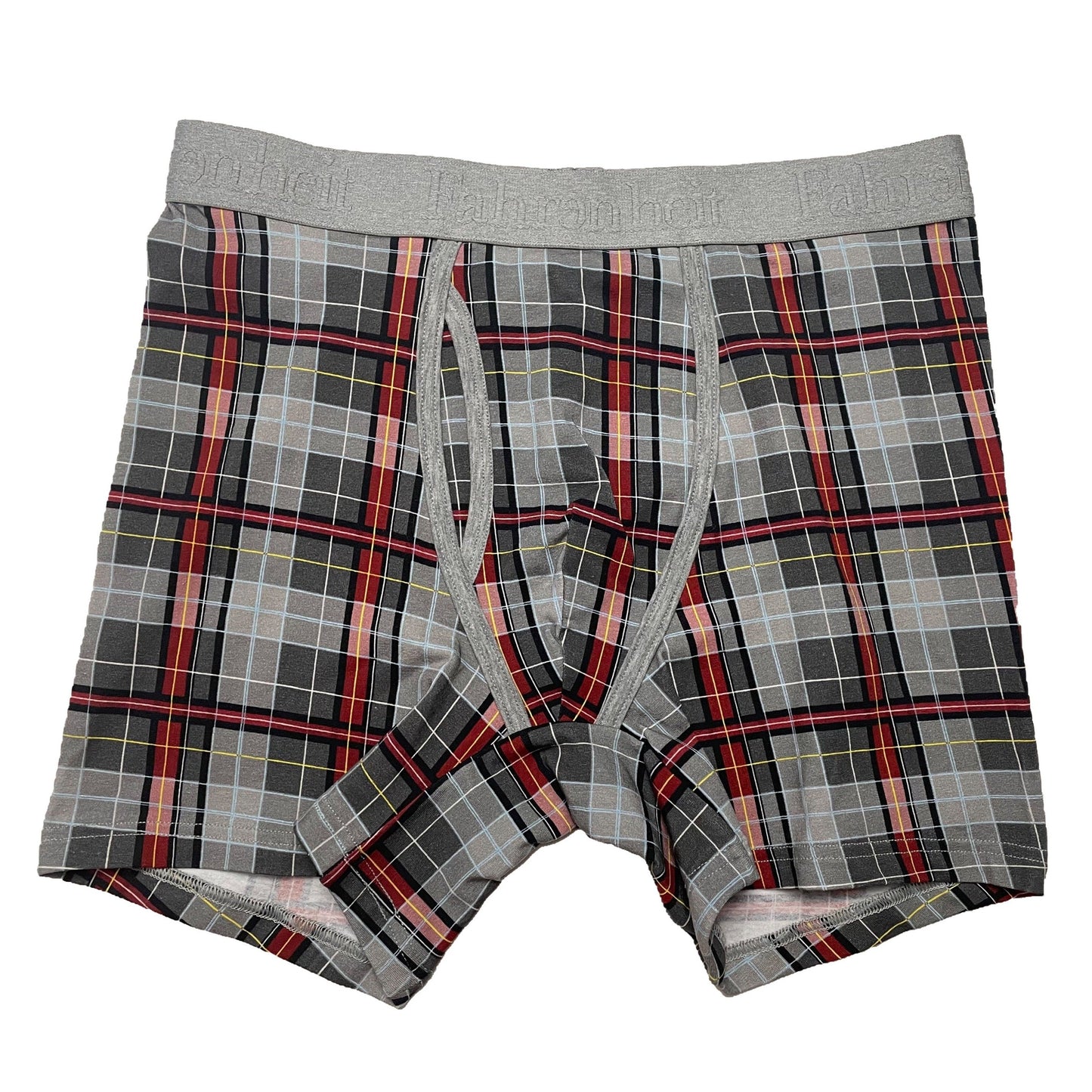 Newman Boxer Brief/ Grey Burgundy Plaid - Concordia Style Boutique