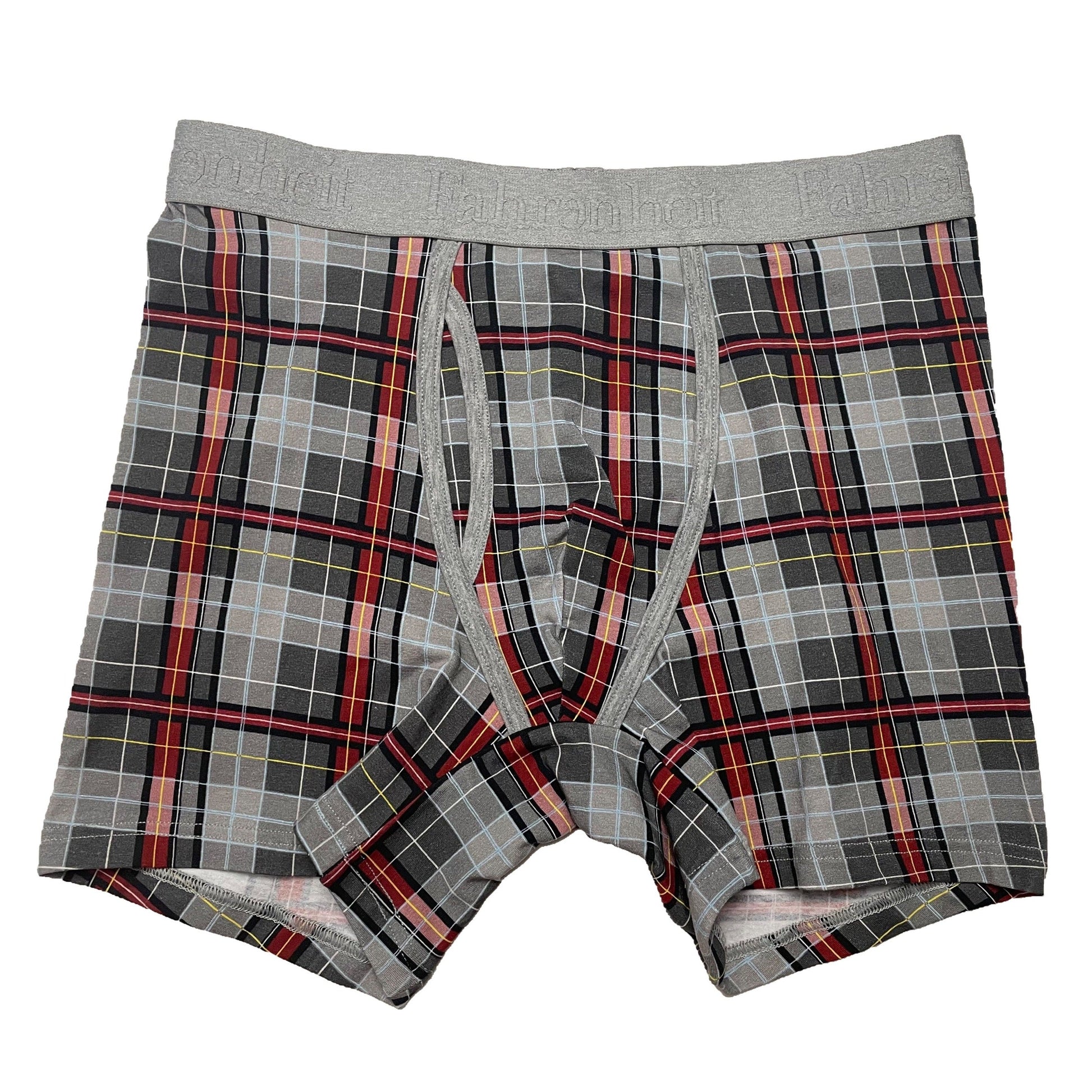 Newman Boxer Brief/ Grey Burgundy Plaid - Concordia Style Boutique