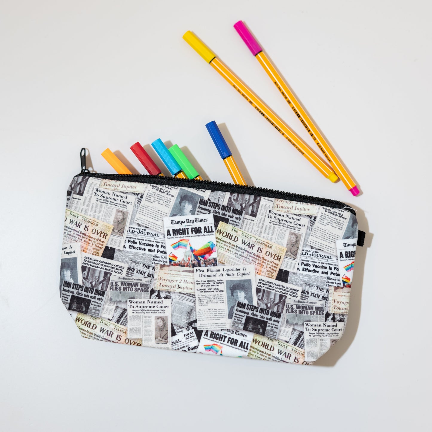 Happy Headlines Pouch