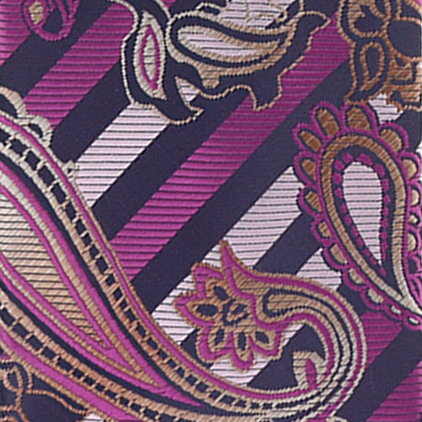 Vittorio Farina Men's Paisley Design Necktie & Pocket Square